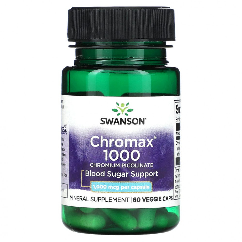 ������ ������ Swanson, Chromax 1000, ��������� �����, 1000 ���, 60 ������������ ������  IHerb (������) ����