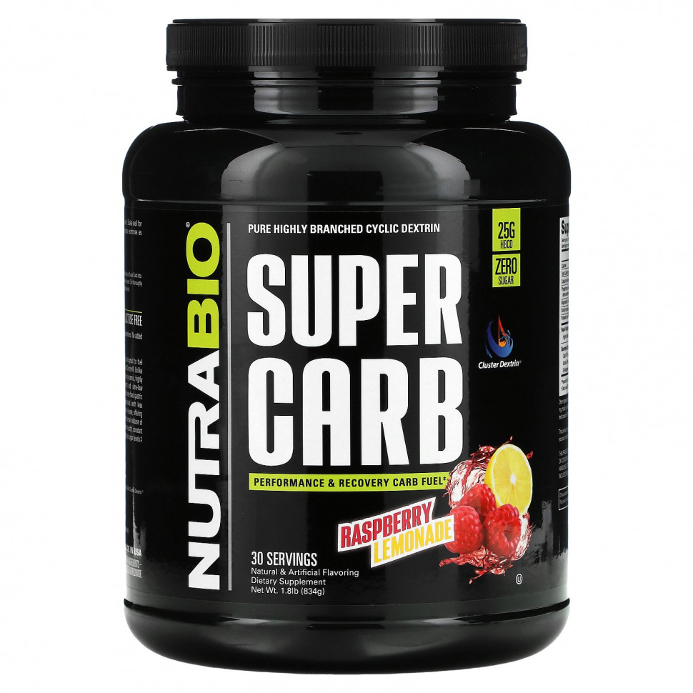 ������ ������ NutraBio Labs, Super Carb, Rasberry Lemonade, 1.8 lb (834 g)  IHerb (������) ����
