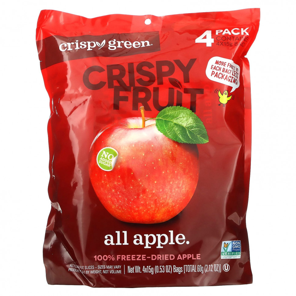 ������ ������ Crispy Green, Crispy Fruit, ��������� ������, 4 �������� �� 15 � (0,53 �����)  IHerb (������) ����