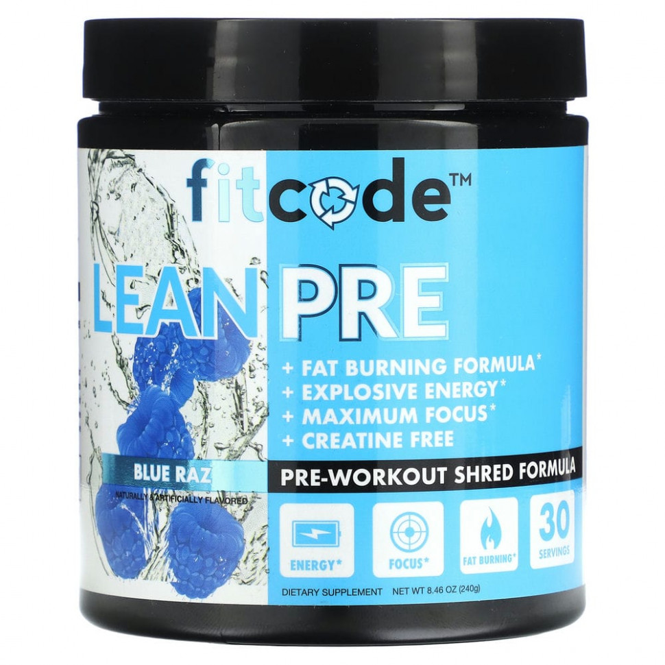 ������ ������ FITCODE, LeanPre, ����������������� �������, ������������ ������, 240 � (8,46 �����)  IHerb (������) ����