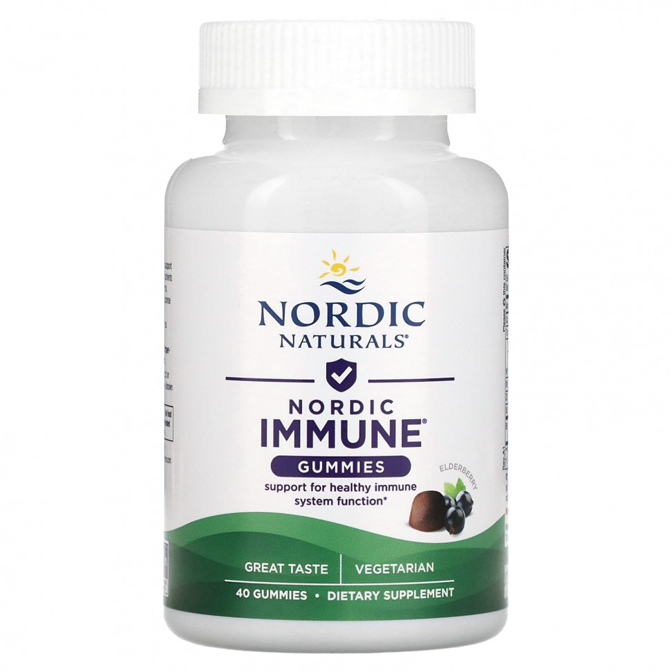 ������ ������ Nordic Naturals, Nordic Immune Gummies, Elderberry , 40 Gummies  IHerb (������) ����