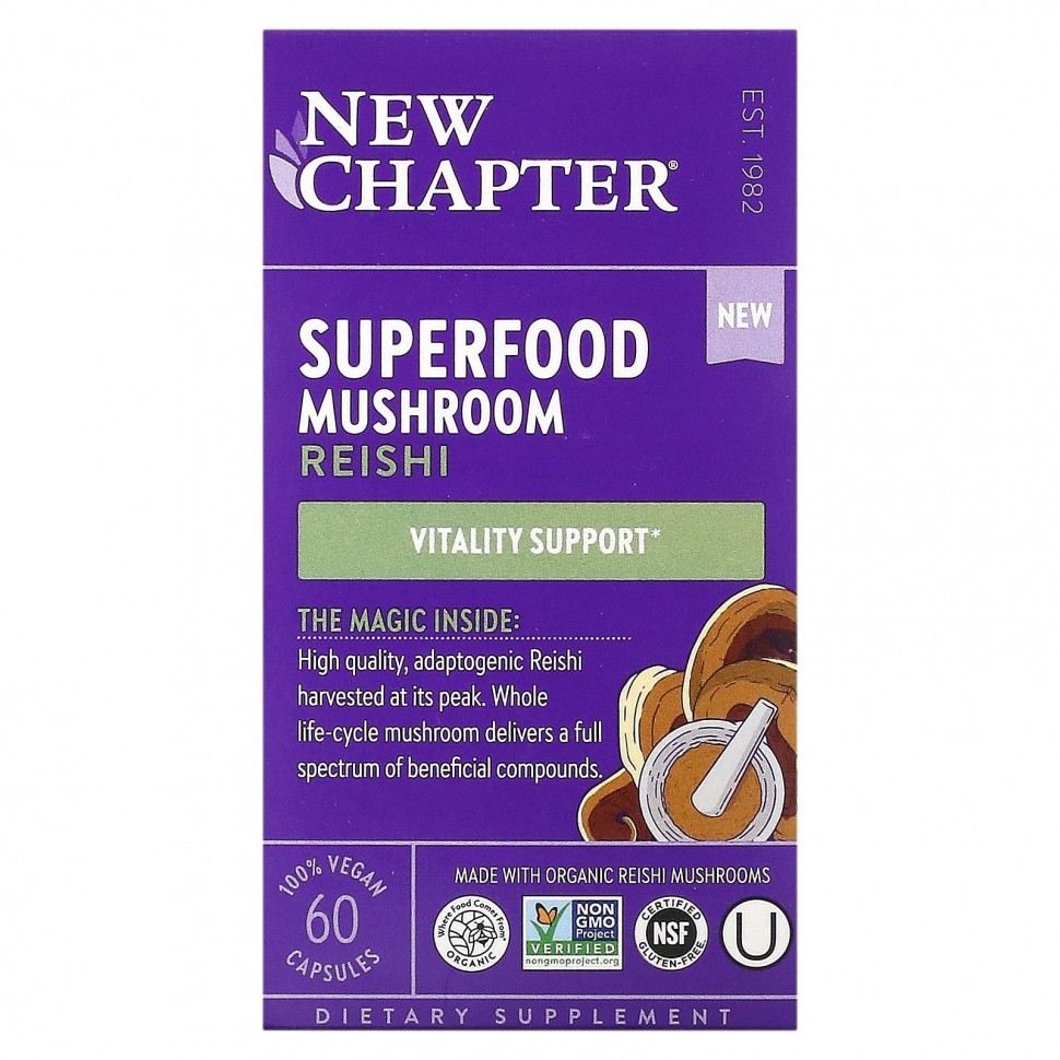 ������ ������ New Chapter, Superfood Mushroom, �����, 60 ��������� ������  IHerb (������) ����