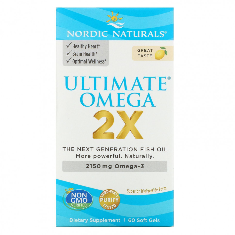 ������ ������ Nordic Naturals, Ultimate Omega 2X, �� ������ ������, 1075 ��, 60 ������  IHerb (������) ����