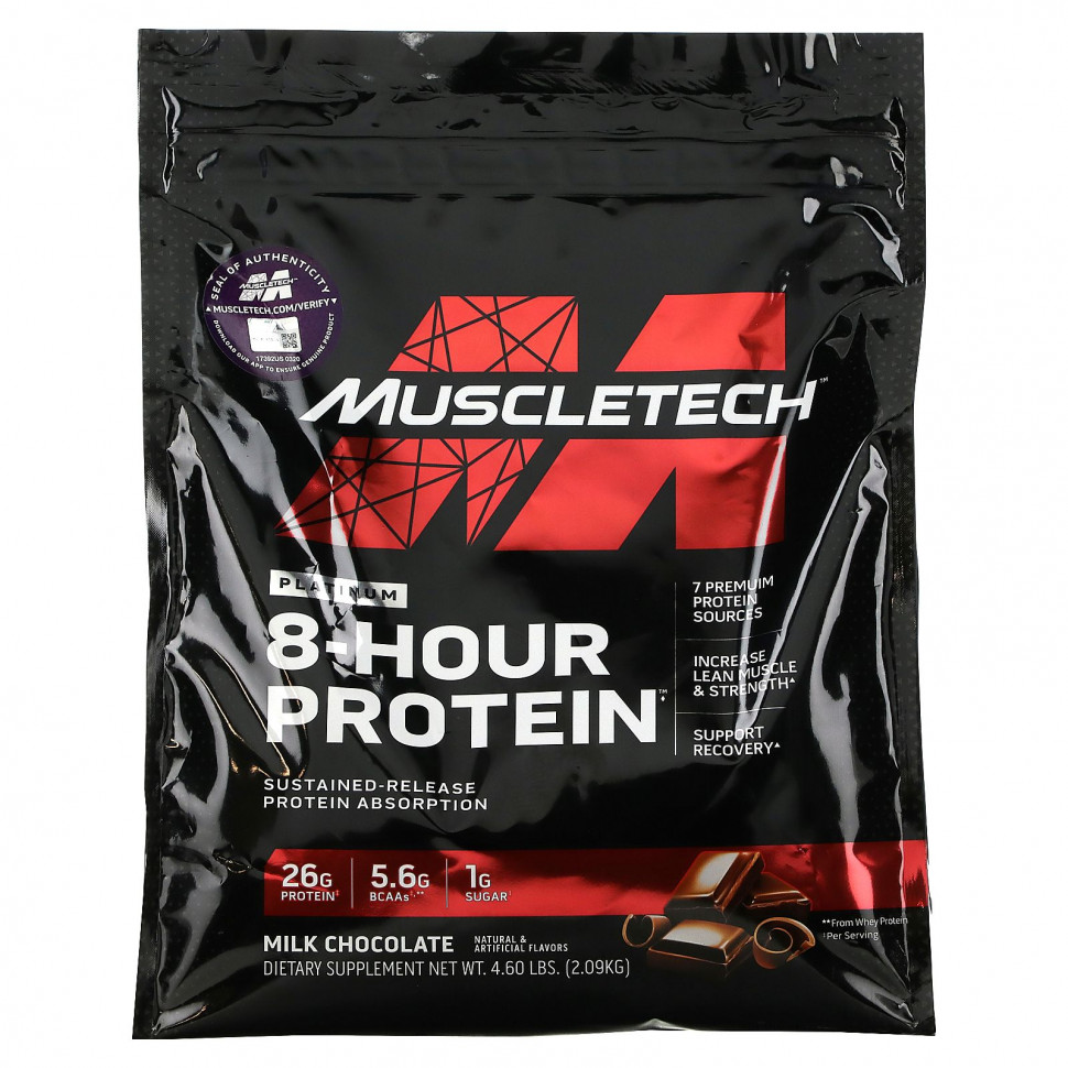 ������ ������ Muscletech, Platinum 8-Hour Protein, �������� �������, 2,09 �� (4,6 �����)  IHerb (������) ����