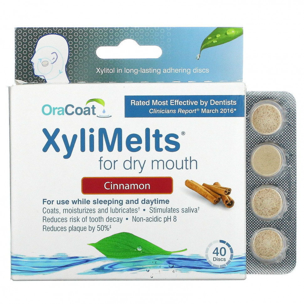 ������ ������ OraCoat, XyliMelts ��� ������� �� ���, ������, 40 ��.  IHerb (������) ����
