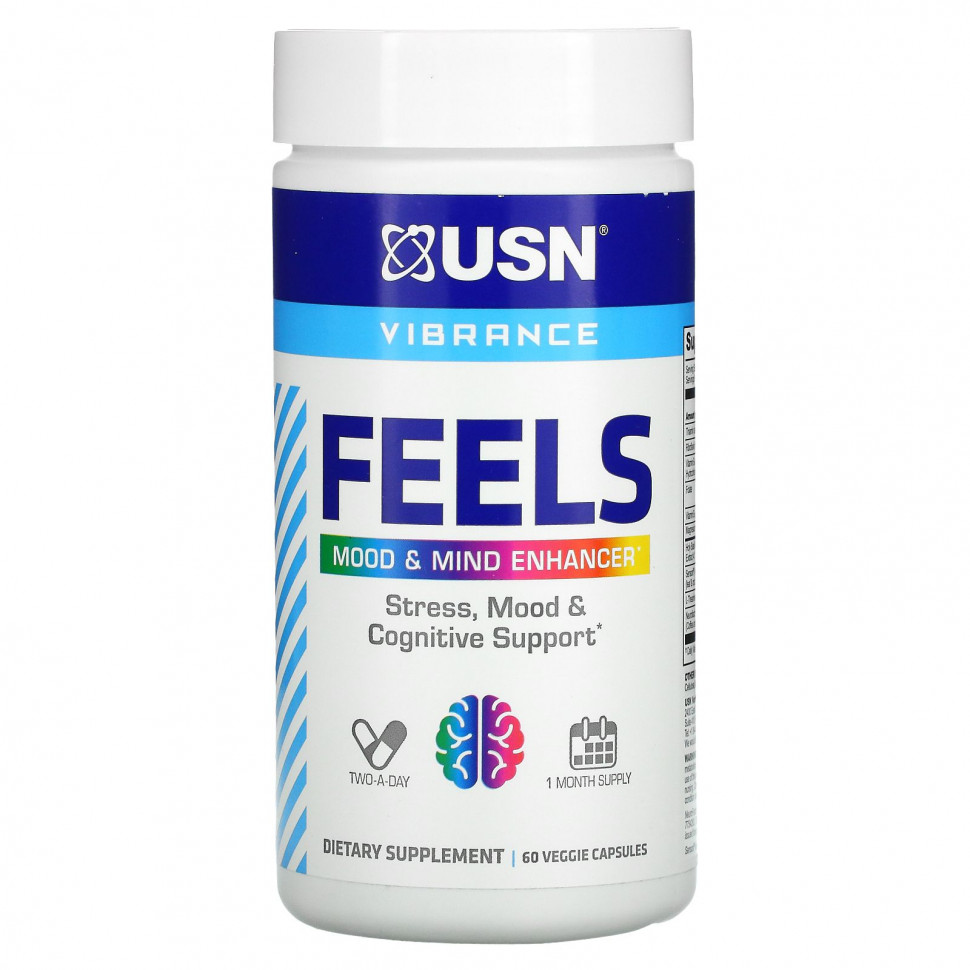 ������ ������ USN North America, Inc., FEELS - Mood & Mind Enhancer, 60 ������������ ������  IHerb (������) ����