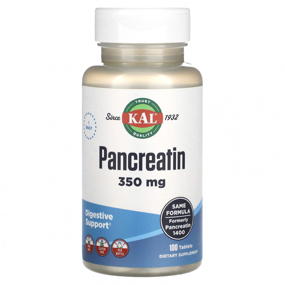 ������ ������ KAL, Pancreatin, 350 mg, 100 Tablets  IHerb (������) ����