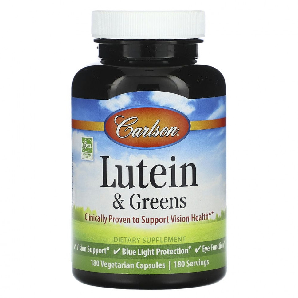 ������ ������ Carlson, Lutein & Greens, 180 Vegetarian Capsules  IHerb (������) ����