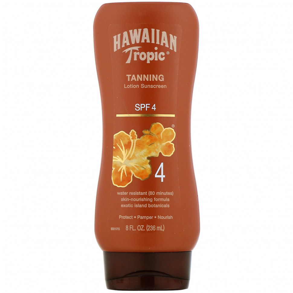 ������ ������ Hawaiian Tropic, �������������� ������ ��� ������, SPF 4, 236 �� (8 ����. �����)  IHerb (������) ����