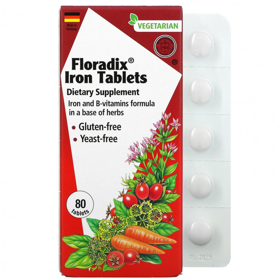 ������ ������ Gaia Herbs, Floradix, ������ � ���������, 80 ��������  IHerb (������) ����