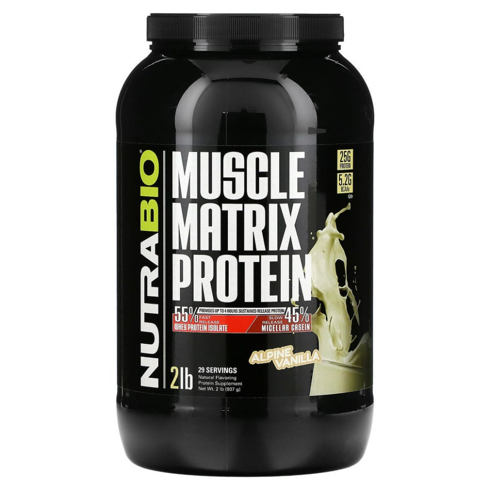 ������ ������ Nutrabio Labs, Muscle Matrix Protein, ���������� ������, 907 � (2 �����)  IHerb (������) ����