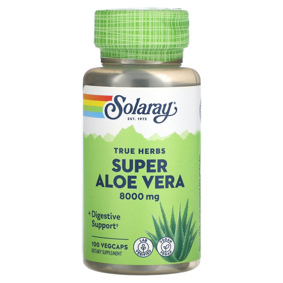 ������ ������ Solaray, True Herbs Super Aloe Vera, 8000 ��, 100 ������������ ������  IHerb (������) ����