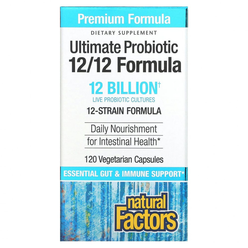 ������ ������ Natural Factors, Ultimate Probiotic, 12/12 Formula, 12 ���������� ���, 120 ������������ ������  IHerb (������) ����