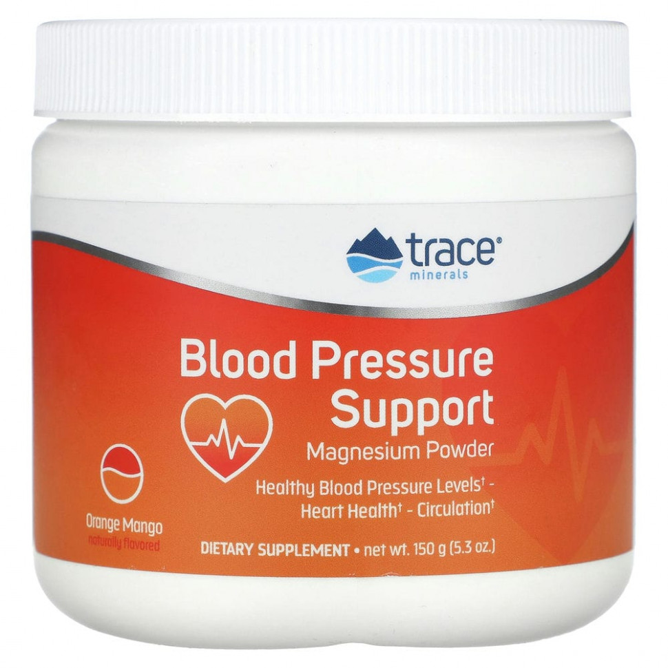 ������ ������ Trace Minerals �, Blood Pressure Support Magnesium Powder, Orange Mango, 5.3 oz (150 g)  IHerb (������) ����