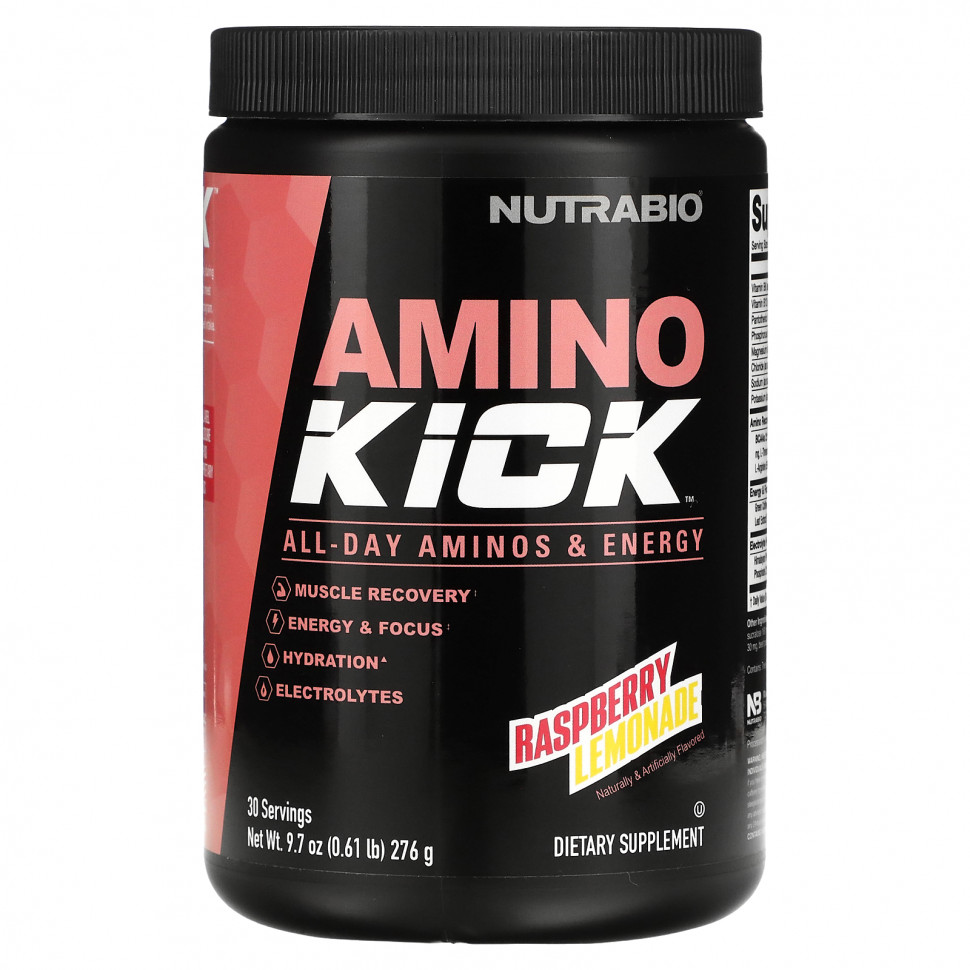 ������ ������ Nutrabio Labs, Amino Kick, ��������� �������, 276 � (0,61 �����)  IHerb (������) ����