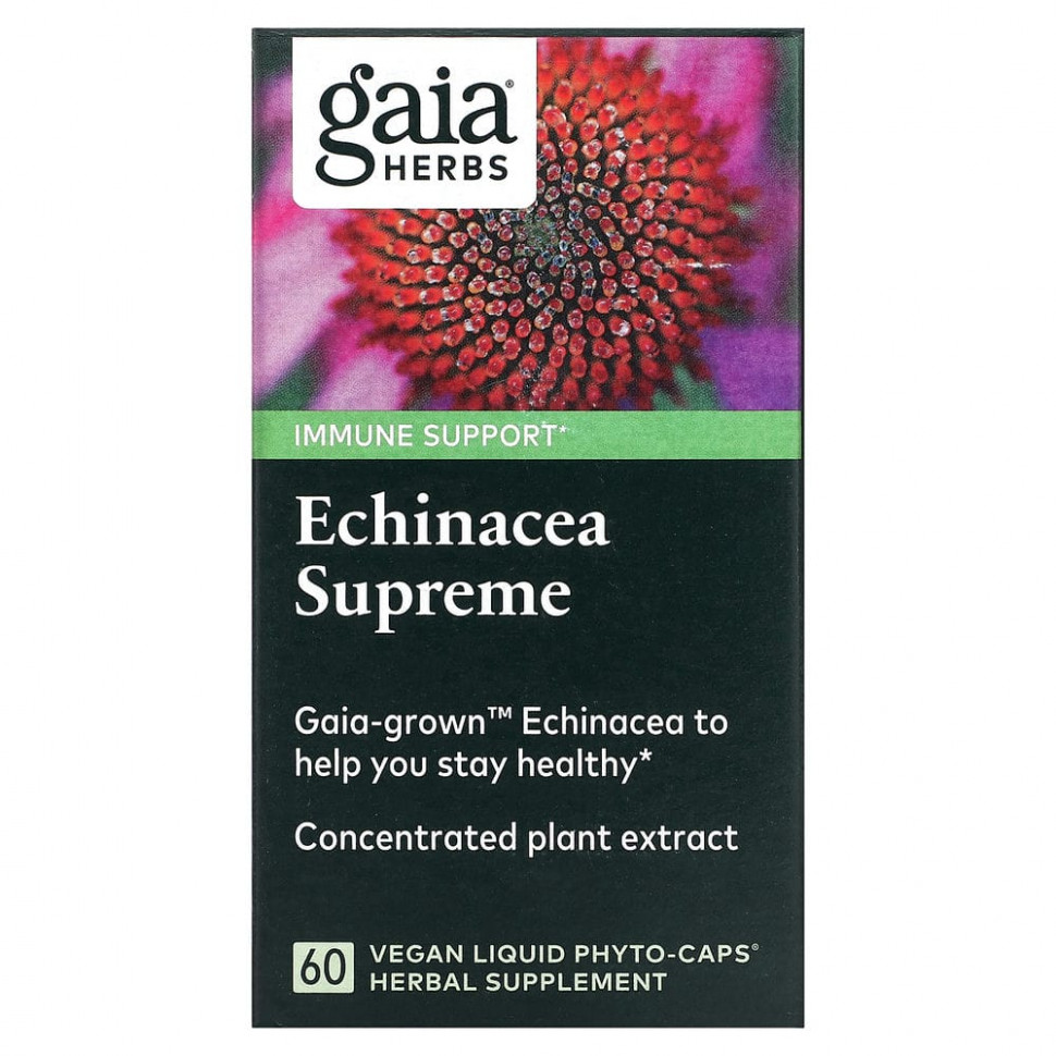 ������ ������ Gaia Herbs, Echinacea Supreme, 60 �������������� ����-������ � ���������  IHerb (������) ����