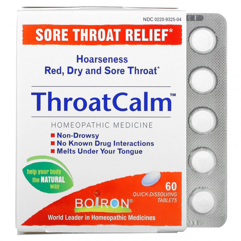 ������ ������ Boiron, ThroatCalm, 60 ����������������� ��������  IHerb (������) ����