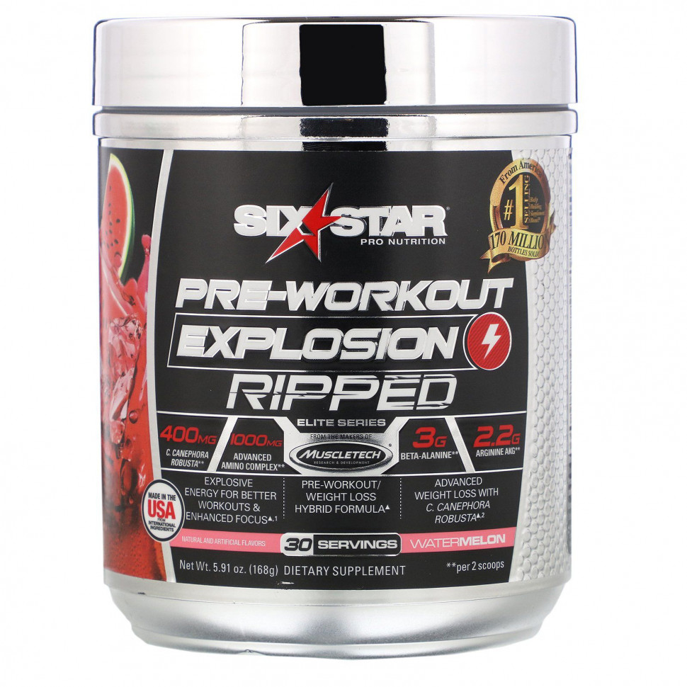 ������ ������ Six Star, Pre-Workout Explosion Ripped, �� ������ ������, 168 � (5,91 �����)  IHerb (������) ����