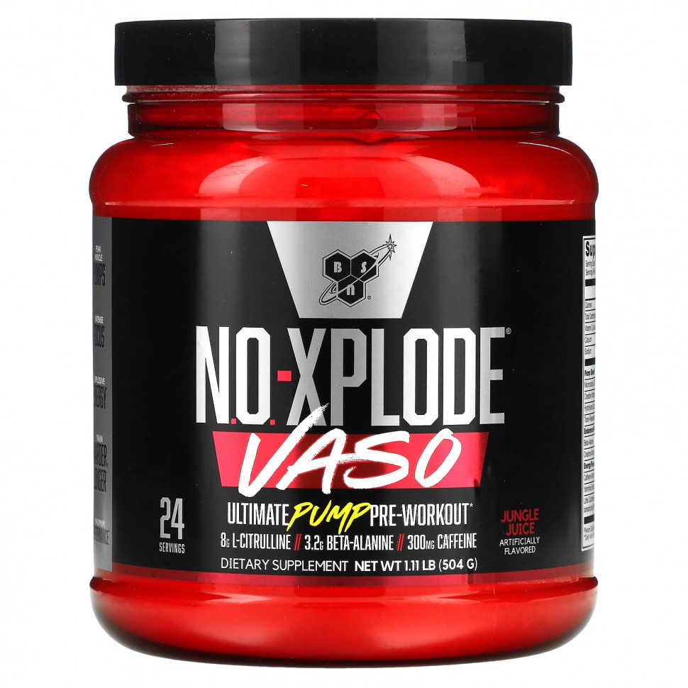 ������ ������ BSN, No-Xplode VASO, Ultimate Pump ����� �����������, ��� �� ��������, 504 � (1,11 �����)  IHerb (������) ����