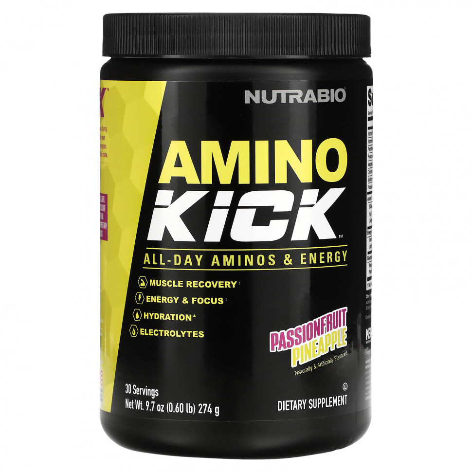 ������ ������ Nutrabio Labs, Amino Kick, ������ � ���������, 274 � (0,6 �����)  IHerb (������) ����