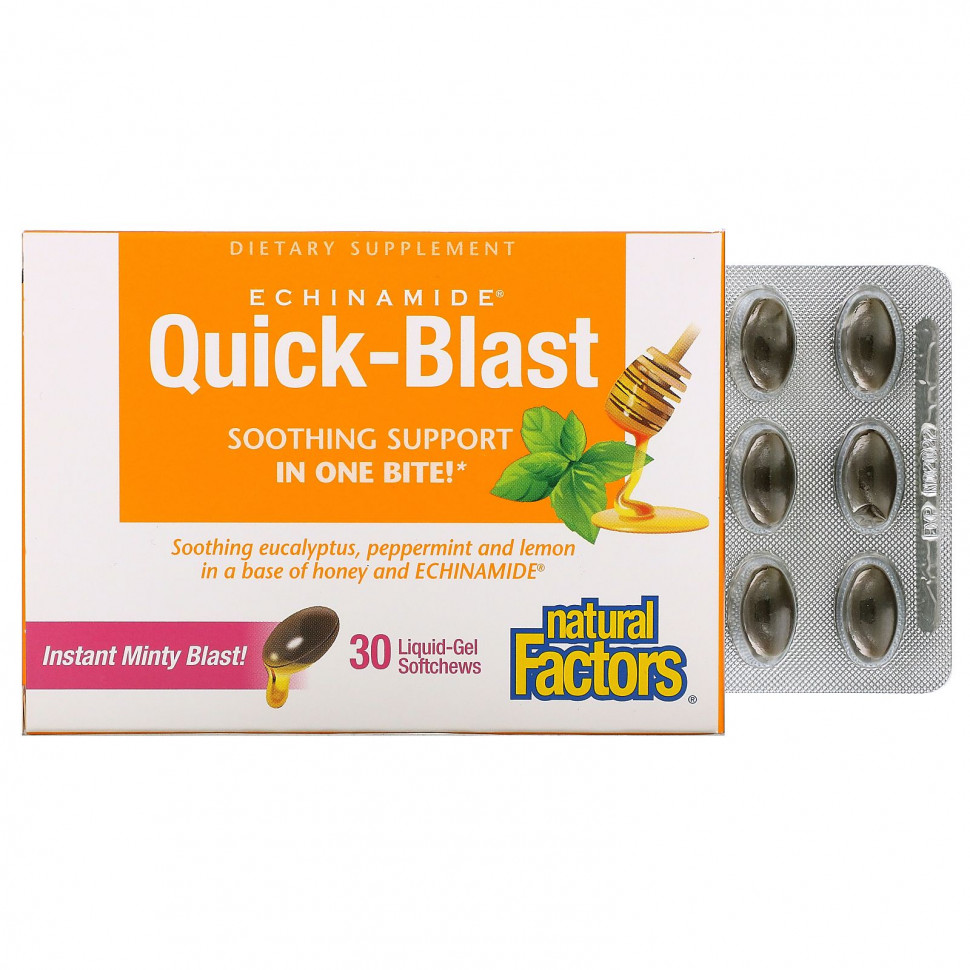 ������ ������ Natural Factors, ECHINAMIDE Quick-Blast, 30 ����������� ��������  IHerb (������) ����