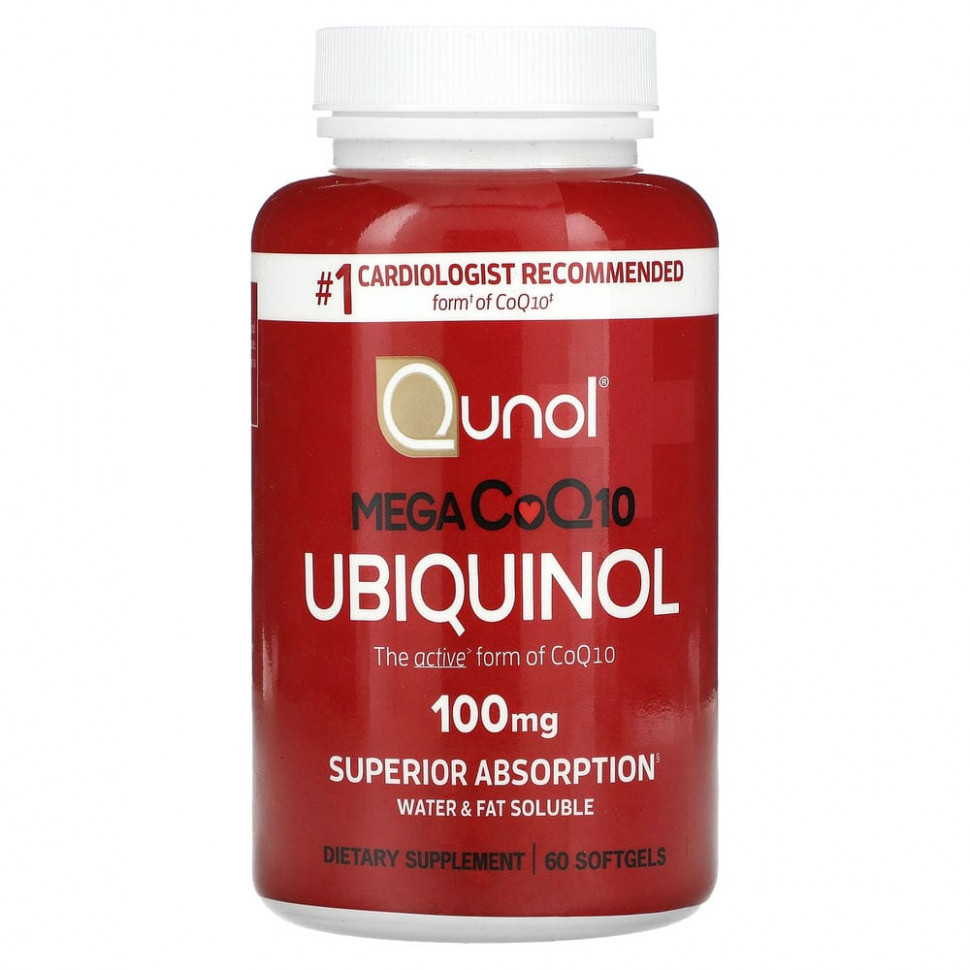 ������ ������ Qunol, Ubiquinol, Mega CoQ10, 100 ��, 60 ������ ����������� ������  IHerb (������) ����