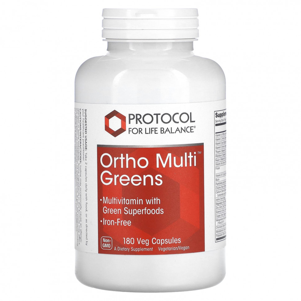 ������ ������ Protocol for Life Balance, Ortho Multi Greens, 180 ������������ ������  IHerb (������) ����