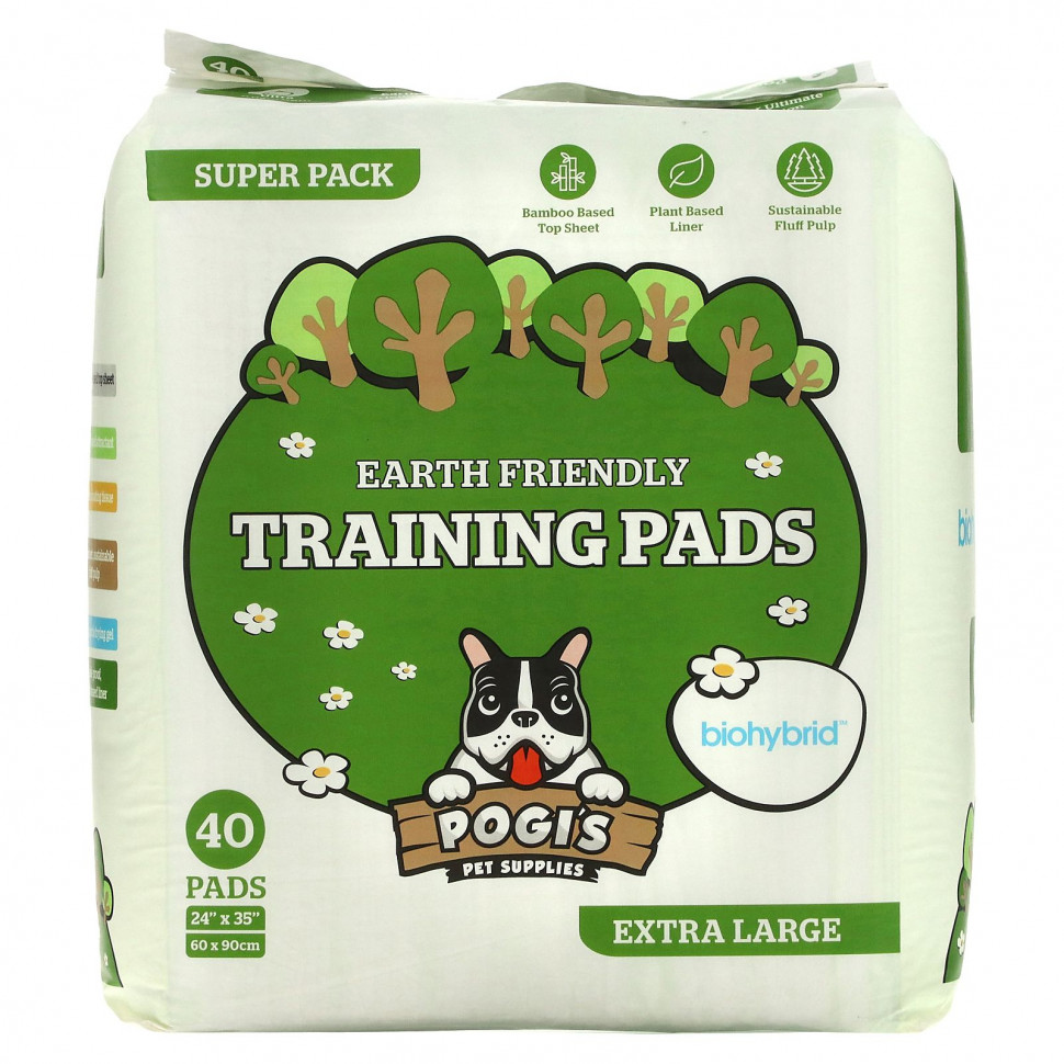 ������ ������ Pogi's Pet Supplies, Earth Friendly Training Pads, ����� �������, 40 ��.  IHerb (������) ����