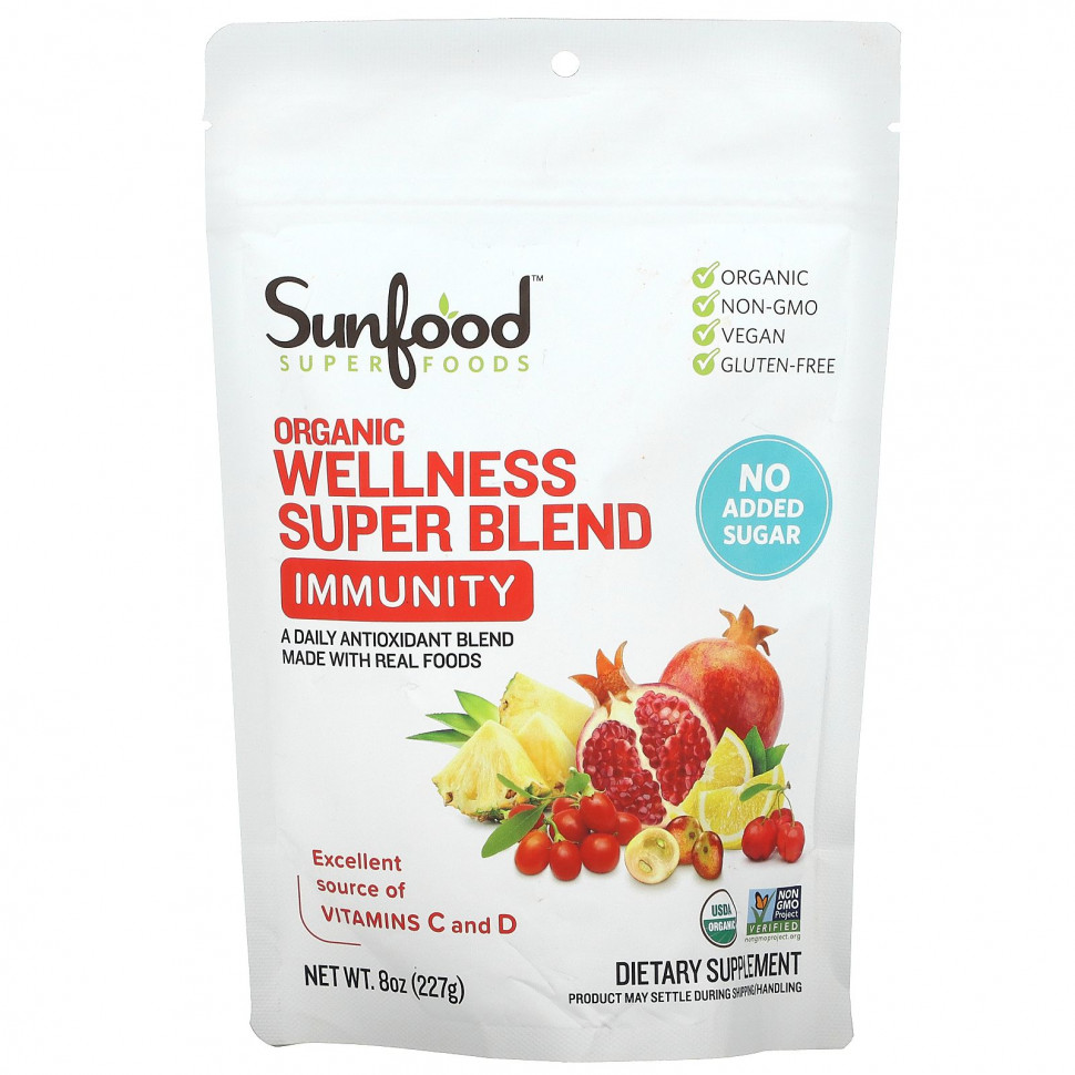 ������ ������ Sunfood, Organic Wellness Super Blend, ���������, 227 � (8 �����)  IHerb (������) ����