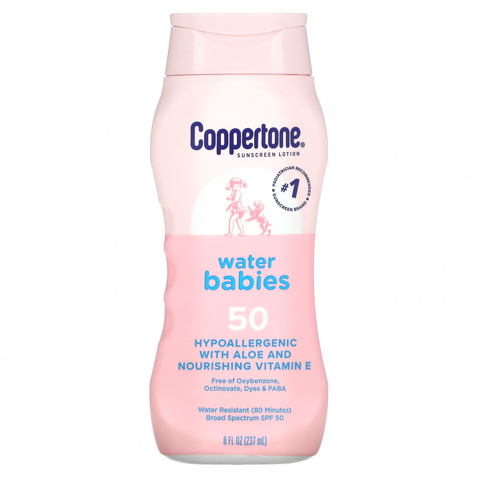 ������ ������ Coppertone, �������������� ������, Water Babies, SPF 50, 237 �� (8 ����. �����)  IHerb (������) ����