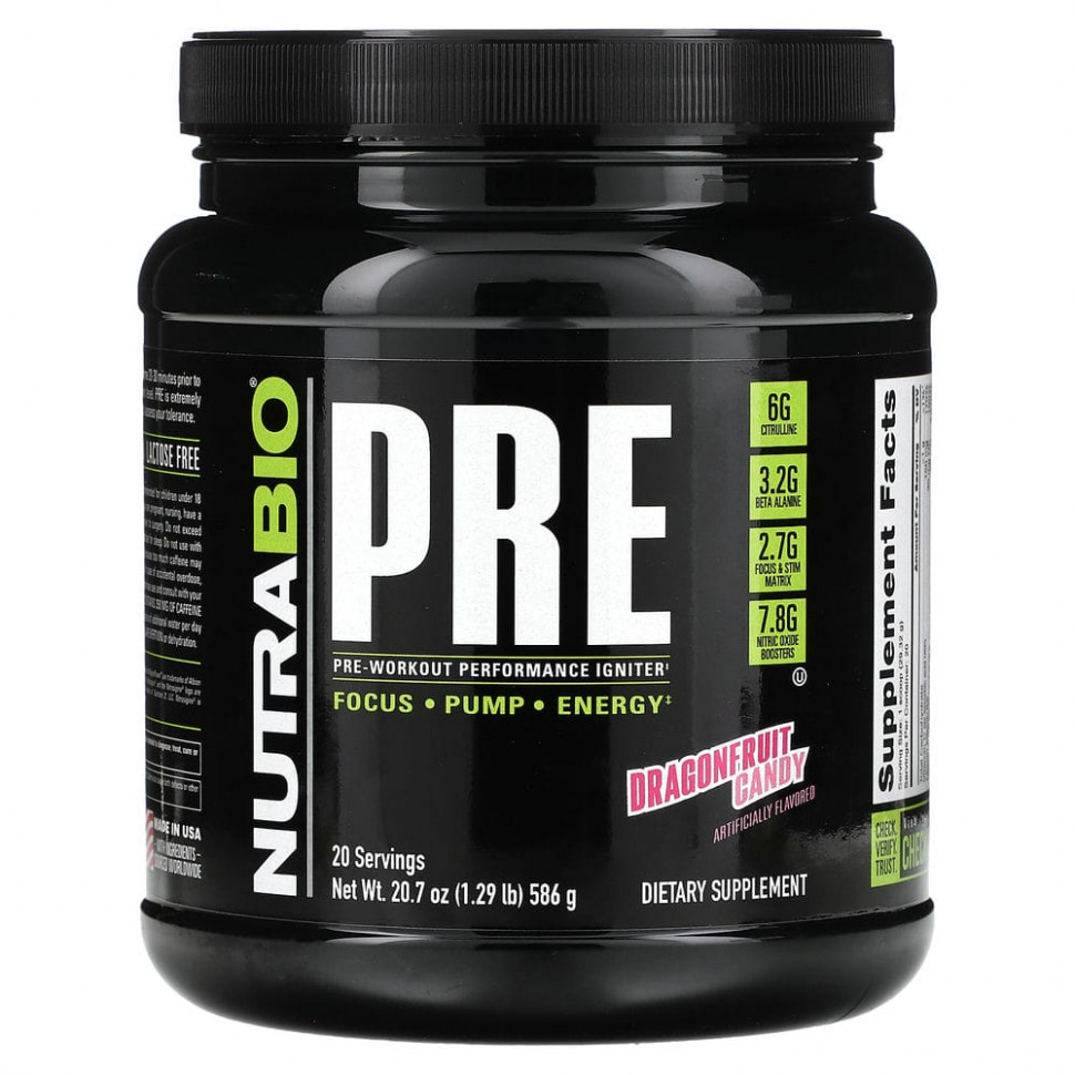 ������ ������ Nutrabio Labs, Pre-Workout Performance Igniter, ������� �� ���������� ������, 586 � (1,29 �����)  IHerb (������) ����