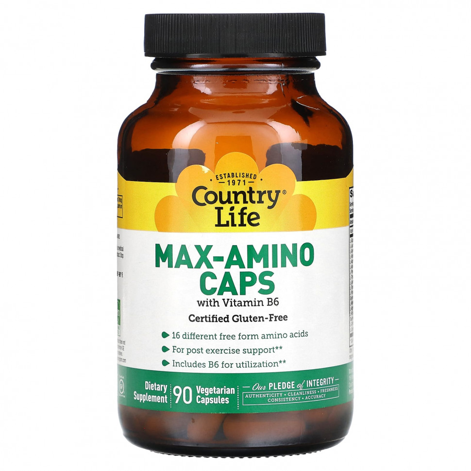 ������ ������ Country Life, Max-Amino Caps � ��������� B6, 180 �������������� ������  IHerb (������) ����