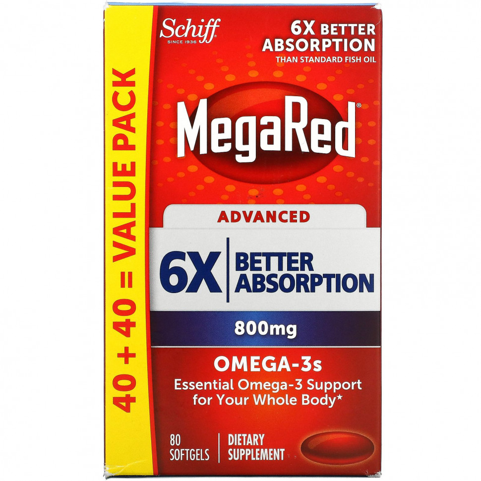 ������ ������ Schiff, MegaRed, ����������, 800 ��, 80 ������ ��������  IHerb (������) ����