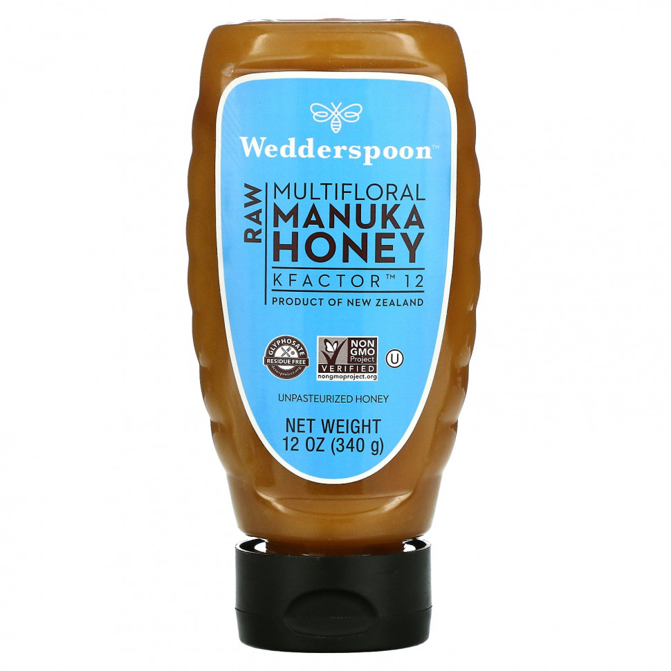 ������ ������ Wedderspoon, Raw, �������������� ��� ������, KFactor 12, 340 � (12 �����)  IHerb (������) ����