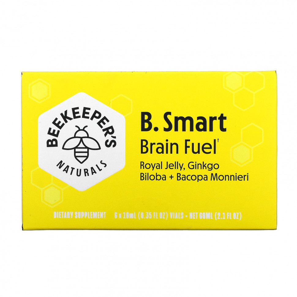 ������ ������ Beekeeper's Naturals, B. Smart Brain Fuel, 6 �������� �� 10 �� (0,35 ����. �����)  IHerb (������) ����