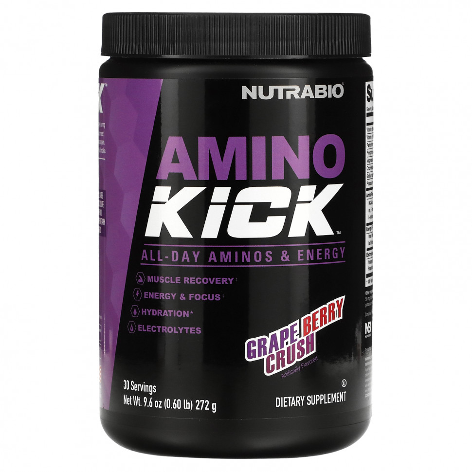 ������ ������ Nutrabio Labs, Amino Kick, Grape Berry Crush, 272 � (0,6 �����)  IHerb (������) ����