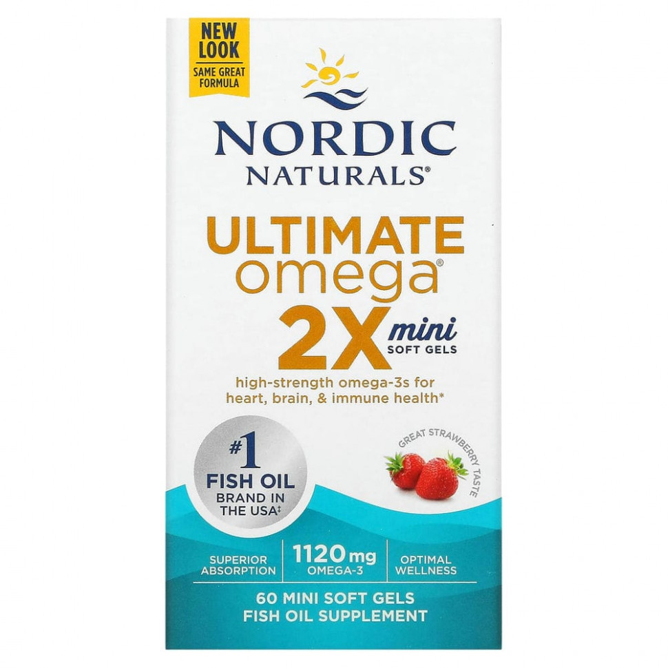 ������ ������ Nordic Naturals, Ultimate Omega 2X, �� ������ ��������, 560 ��, 60 ����-������  IHerb (������) ����