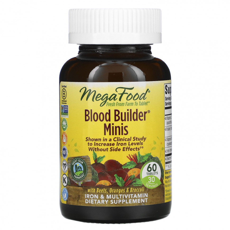 ������ ������ MegaFood, Blood Builder � ����-���������, 60 ��������  IHerb (������) ����