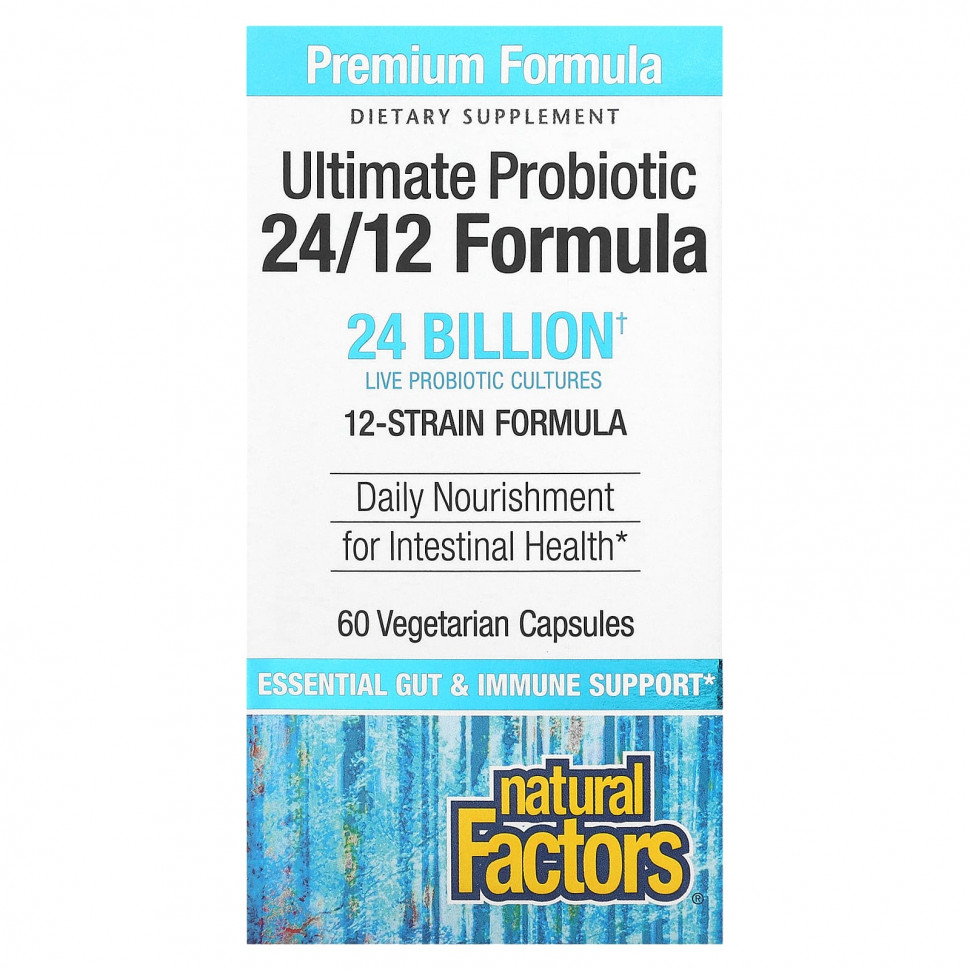 ������ ������ Natural Factors, Ultimate Probiotic, 24/12 Formula, 24 ���� ���, 60 �������������� ������  IHerb (������) ����