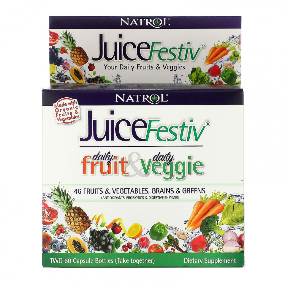 ������ ������ Natrol, JuiceFestiv, 2 ������� �� 60 ������  IHerb (������) ����
