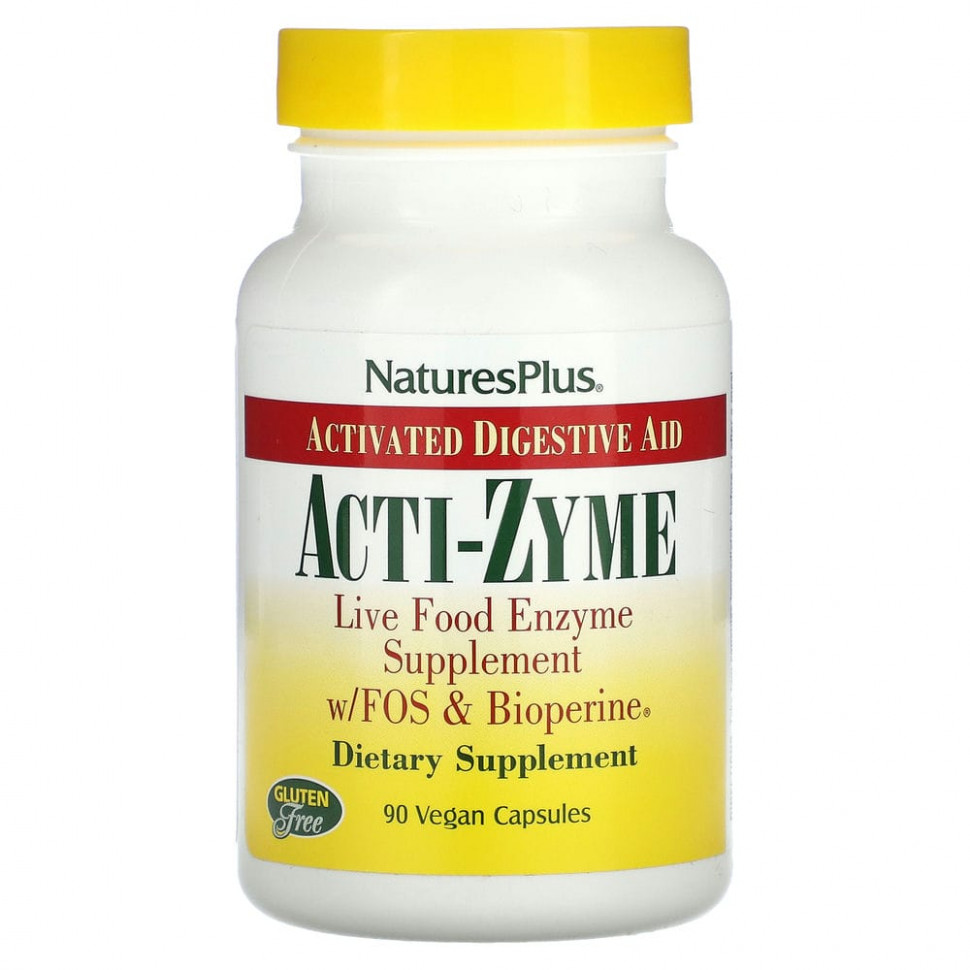 ������ ������ NaturesPlus, Acti-Zyme, �������� ��� ��������� �����������, 90 ��������� ������  IHerb (������) ����