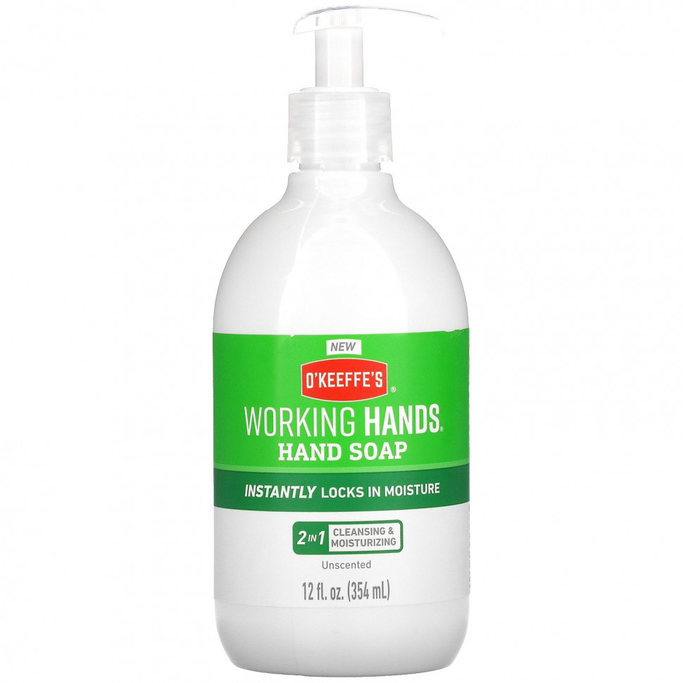 ������ ������ O'Keeffe's, Working Hands Hand Soap, Unscented, 12 fl oz (354 ml)  IHerb (������) ����