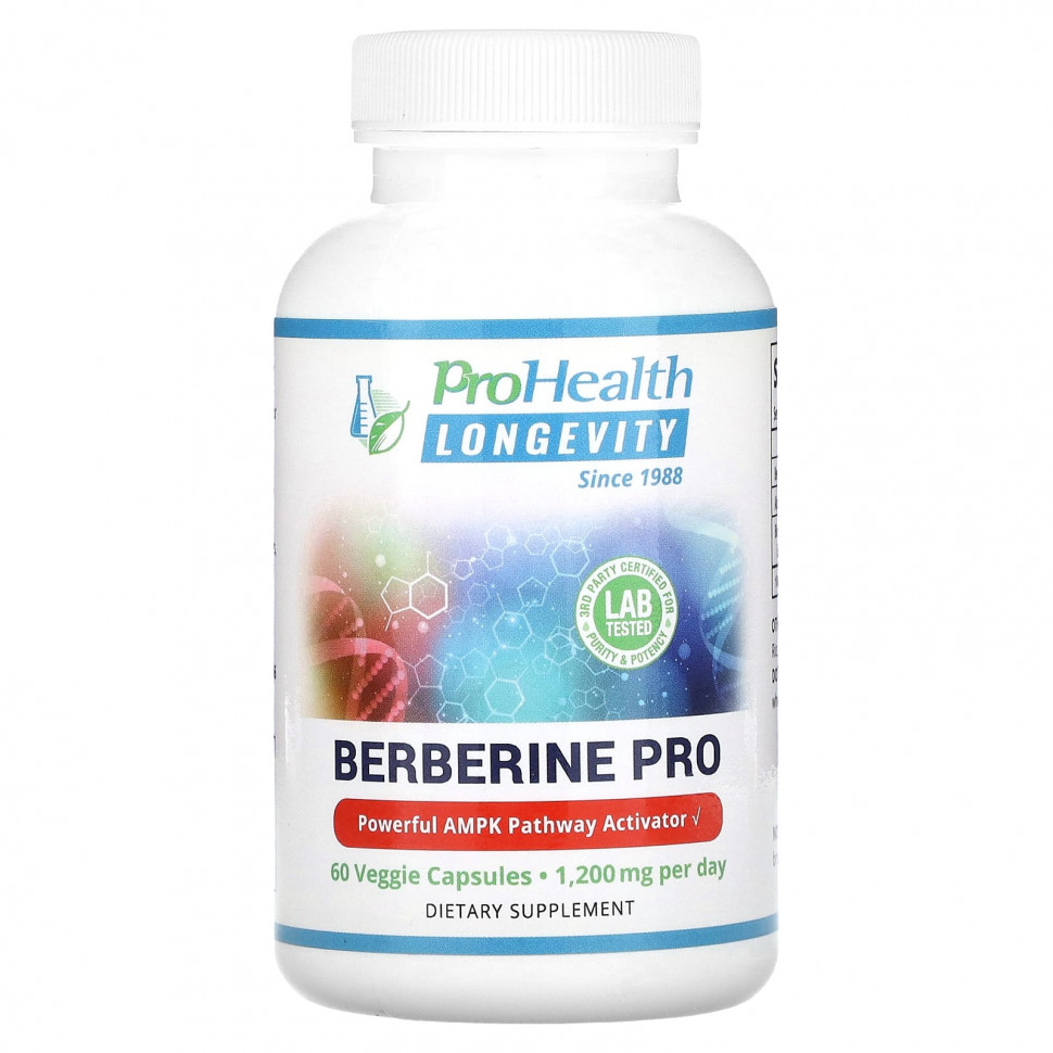 ������ ������ ProHealth Longevity, Berberine Pro, 600 ��, 60 ������������ ������  IHerb (������) ����