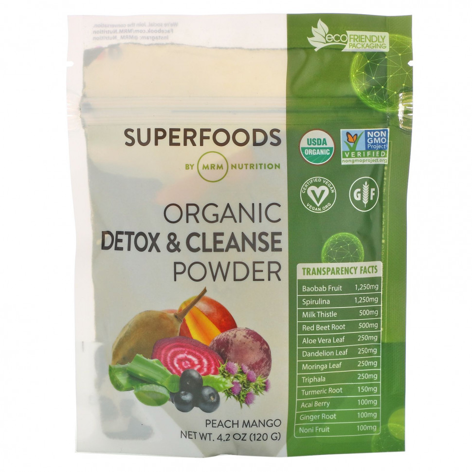 ������ ������ MRM, Organic Detox & Cleanse Powder, 4.2 oz (120 g)  IHerb (������) ����