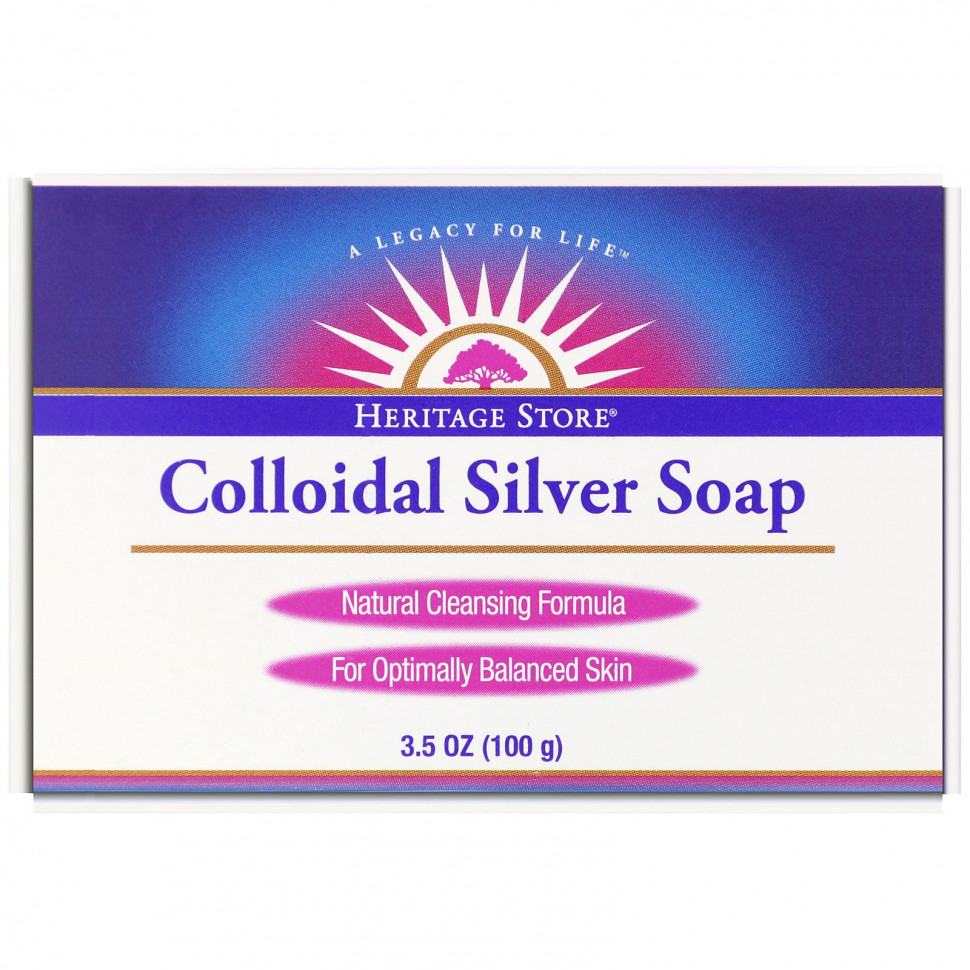 ������ ������ Heritage Store, ���� Colloidal Silver Soap, 100 �  IHerb (������) ����