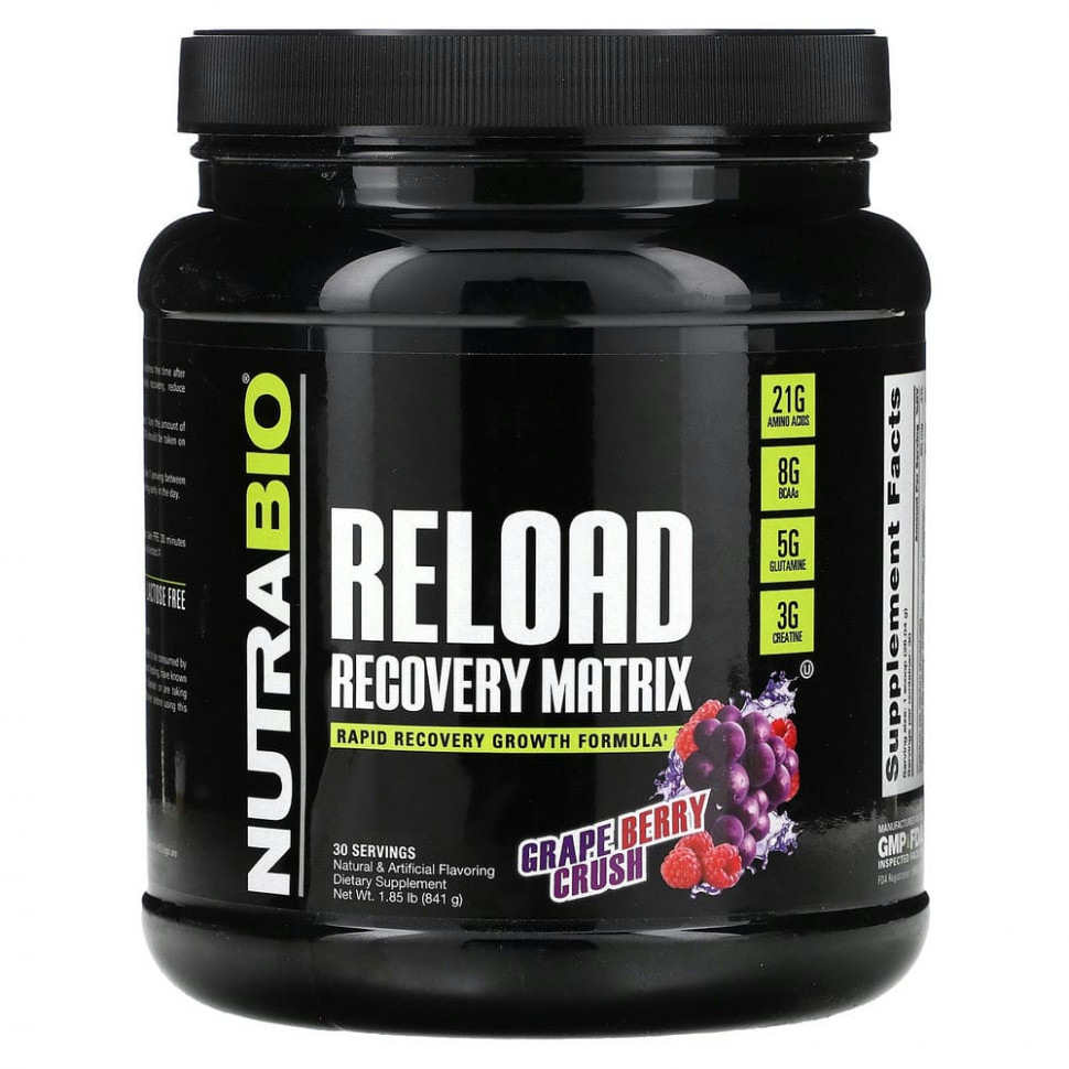 ������ ������ Nutrabio Labs, Reload Recovery Matrix, Grape Berry Crush, 841 � (1,85 �����)  IHerb (������) ����