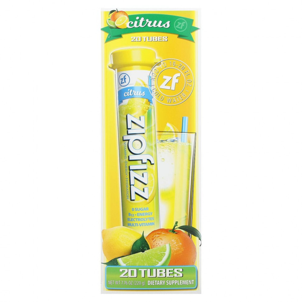 ������ ������ Zipfizz, ����� ��� �������������� ��������, ������, 20 �������, 11 � (0,39 �����)  IHerb (������) ����