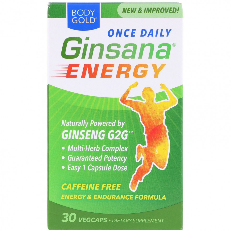 ������ ������ BodyGold, Ginsana Energy, ��� �������, 30 �������������� ������  IHerb (������) ����