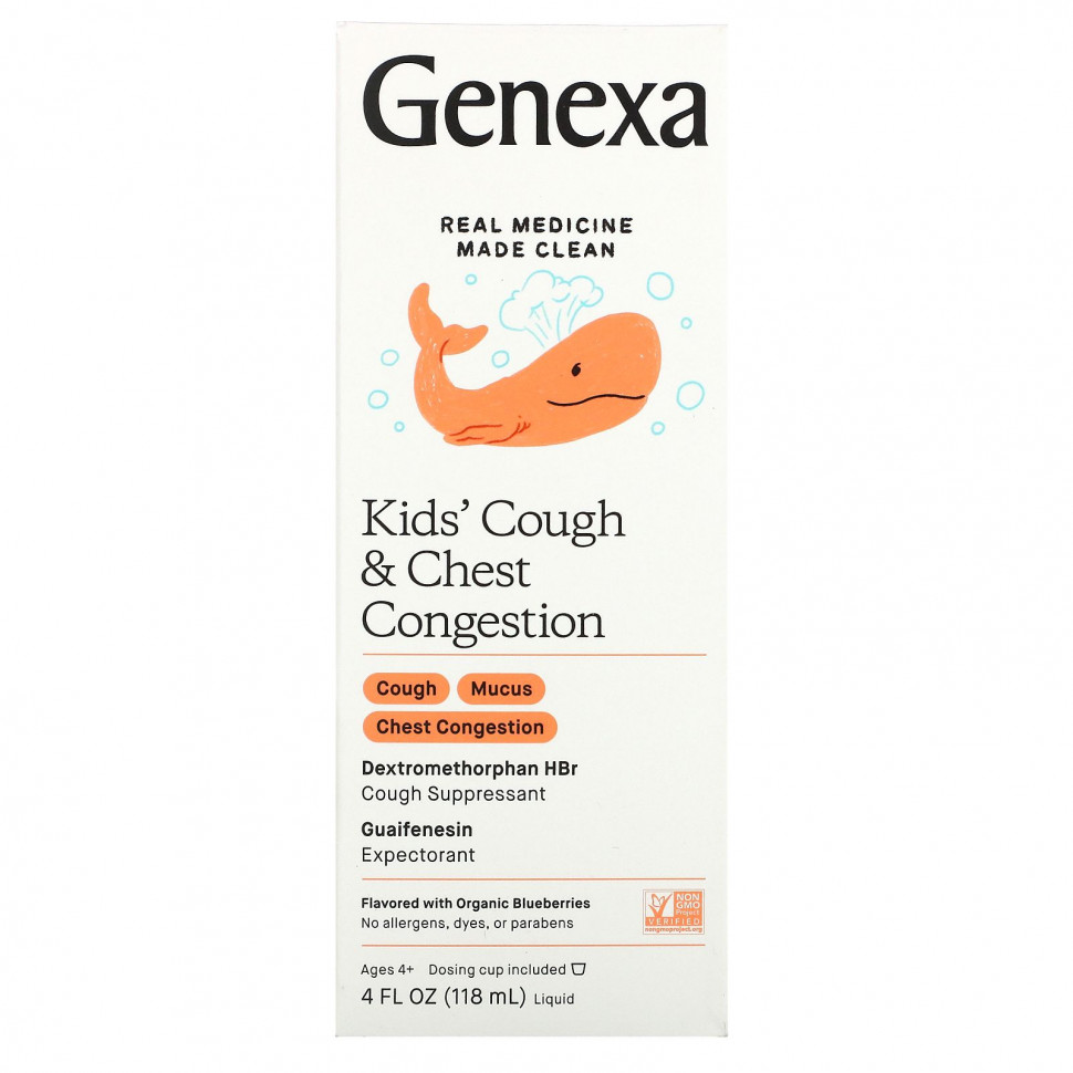 ������ ������ Genexa, Kid's Cough & Chest Congestion, Organic Blueberries, 4 fl oz (118 ml)  IHerb (������) ����