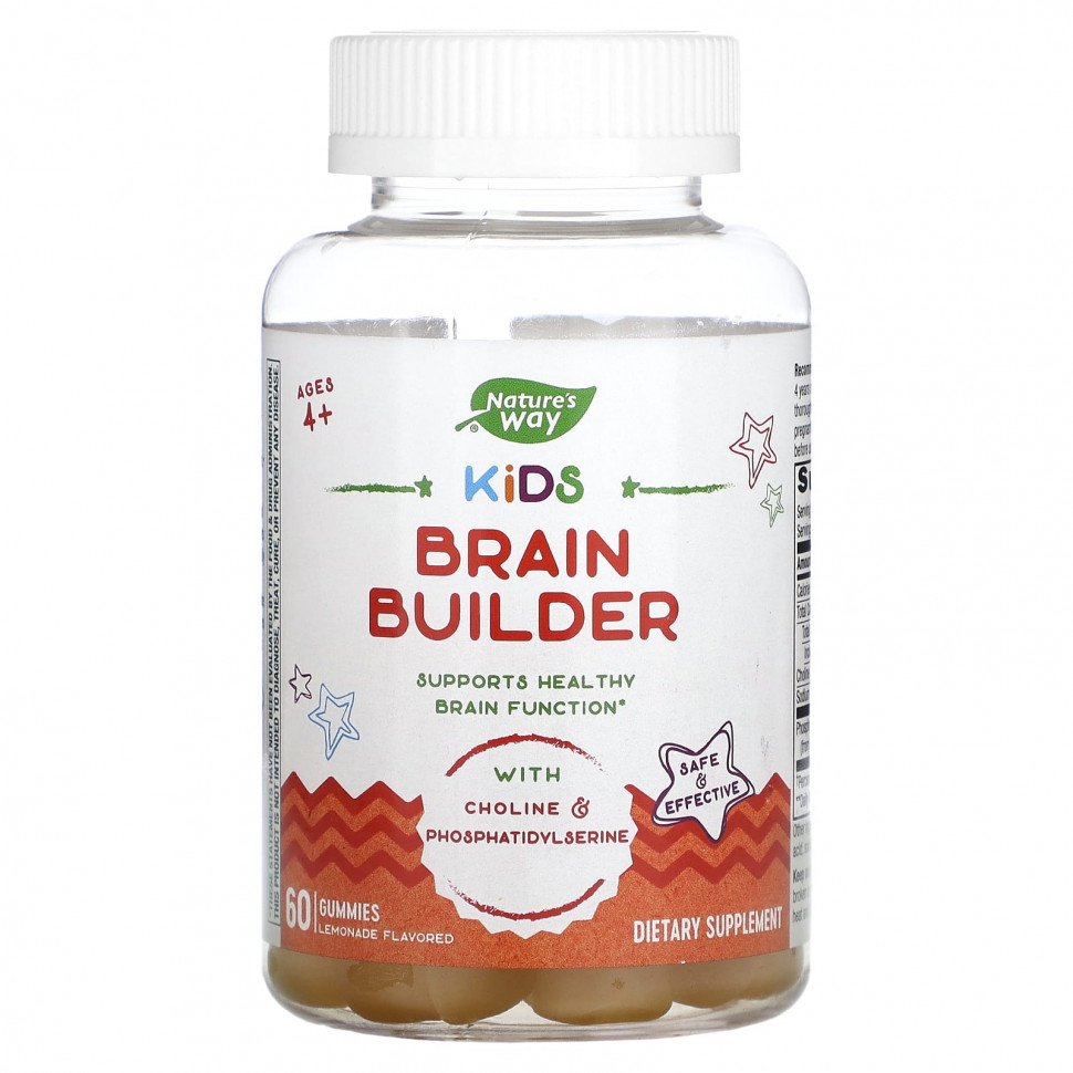 ������ ������ Nature's Way, Kids Brain Builder, ��� ����� �� 4 ���, �������, 60 ����������� ��������  IHerb (������) ����